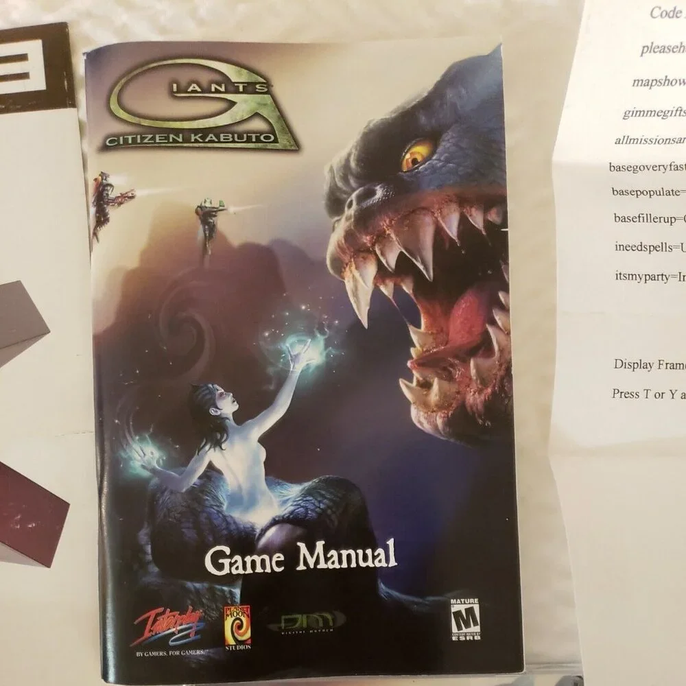 Giants Citizen Kabuto Big Box PC Game 2000 Vintage Video Game CD Rom Complete